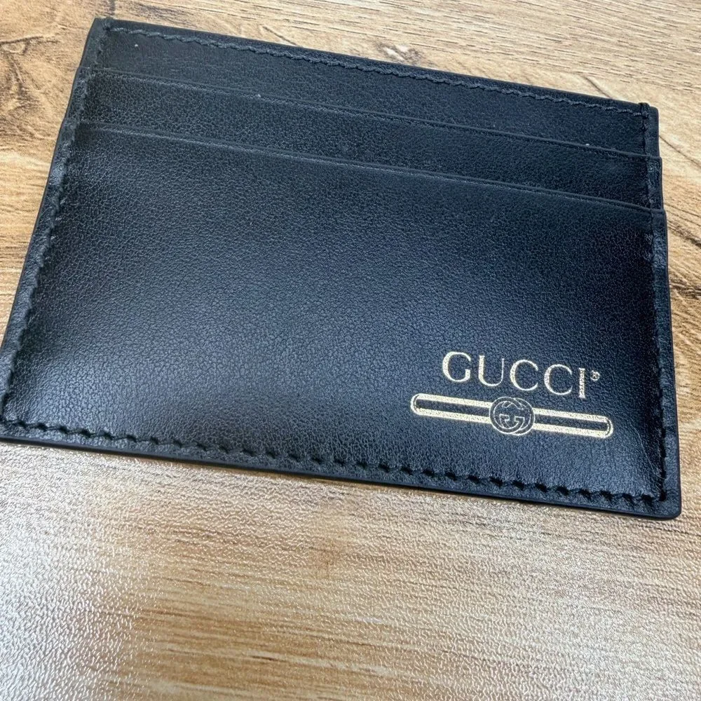 NWOT GUCCI Black Card Holder | Wallet Leather